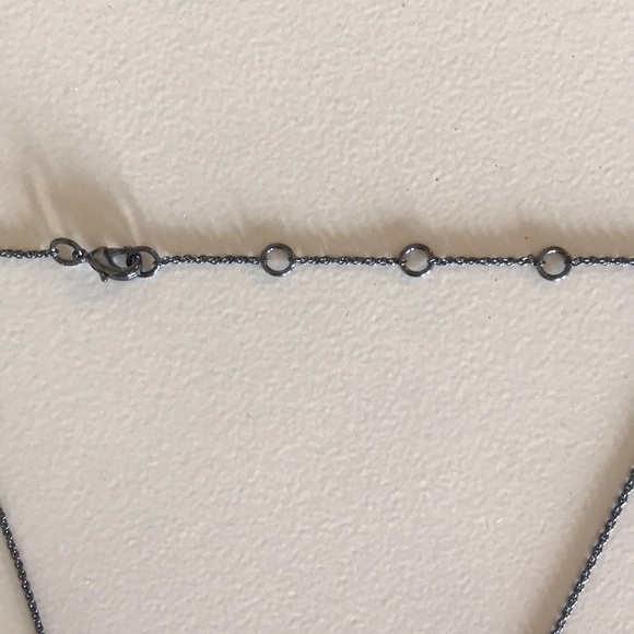 Alexia Bittar Black & Crystal Pendant Necklace 19” - Picture 4 of 6